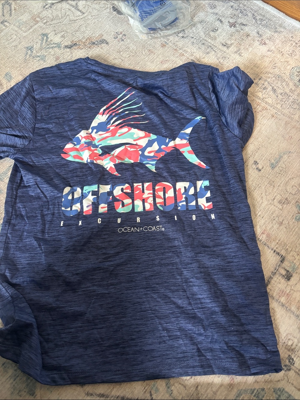 Ocean+Coast OffShore Excursion Blue Graphic Fish Tee